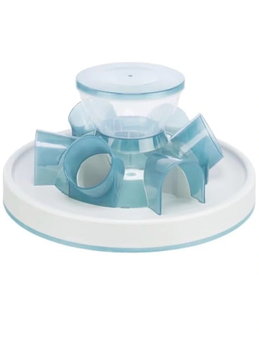 Interactive Cat Slow Feeder & Treat Dispenser - Light Blue